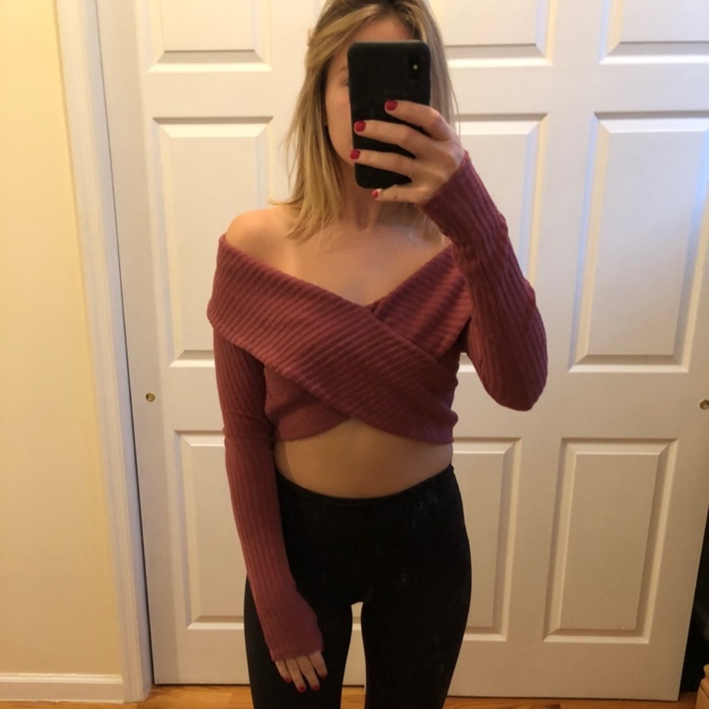 off shoulder sweater